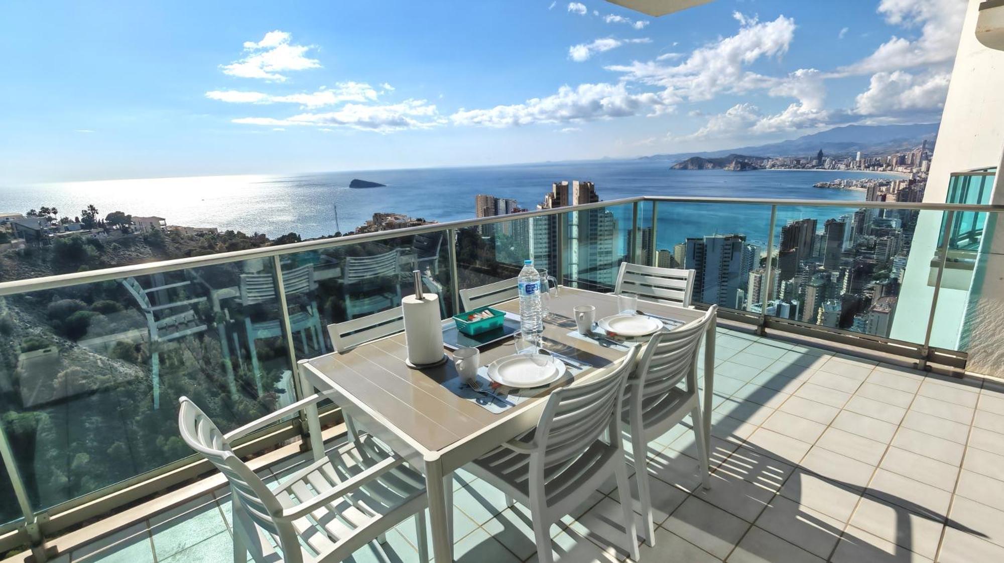 Апартаменты Skyline 31 Terraza Privada Con Vistas Al Mar Бенидорм Экстерьер фото